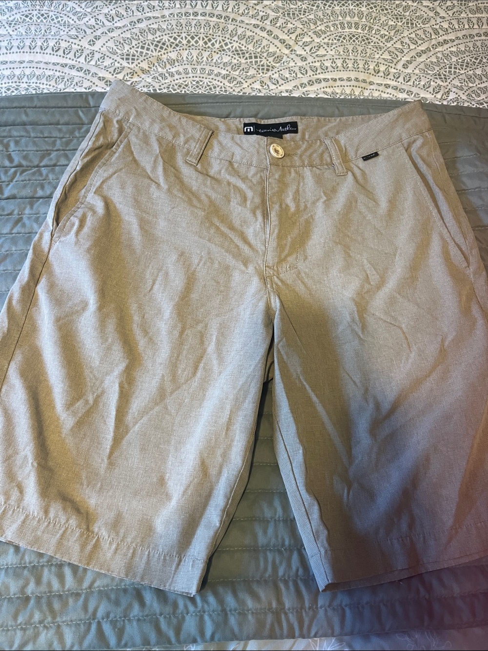 Travis Mathew Light Khaki Flat Front Shorts